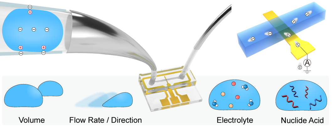 Triboelectric decoupling measurement for droplet parameters in microfluidic chips发表在Nano Energy